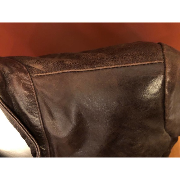 Sold-Jade Leather Wear Brown Leather Zip Front Jacket, Size XL - Picture 3 of 14